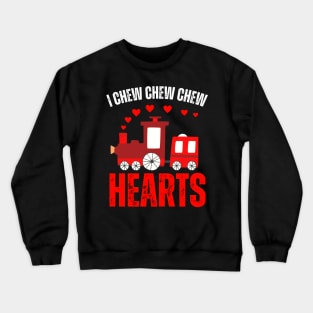 Kids valentines heart crusher train Crewneck Sweatshirt